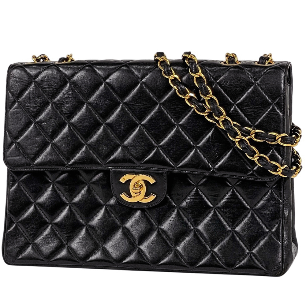 Chanel Large Matelassé Single Flap Chain Shoulder Bag with Coco Mark, Double ...